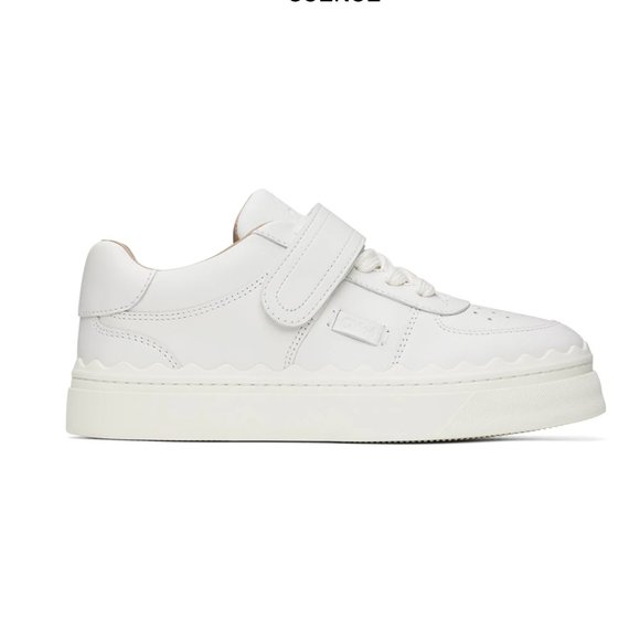 COPY - CHLOÉ White Strap Lauren Sneaker - Picture 1 of 5